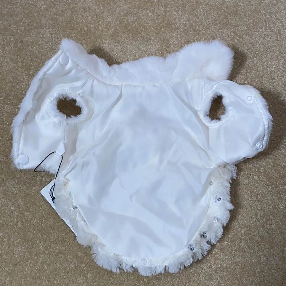 Dog Coat with Sparkles and Bow Size S NWT